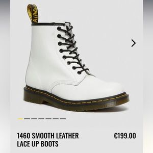 Dr. Martens Lace Up White Boots